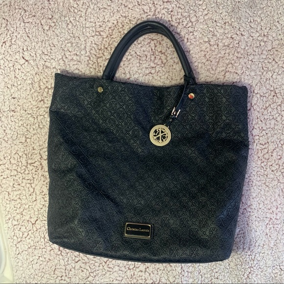 Christian Lacroix Black Pattern Purse Large - Picture 2 of 7